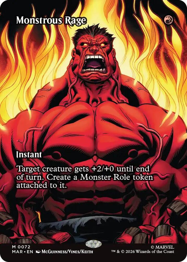 Monstrous Rage #72 [Borderless] Magic Marvel Universe Eternal-Legal