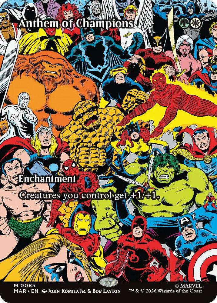 Anthem of Champions #85 [Borderless] Magic Marvel Universe Eternal-Legal
