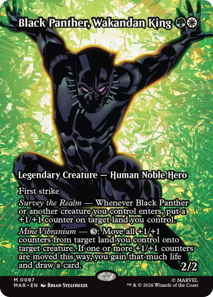 Black Panther, Wakandan King #87 [Borderless Foil] Magic Marvel Universe Eternal-Legal