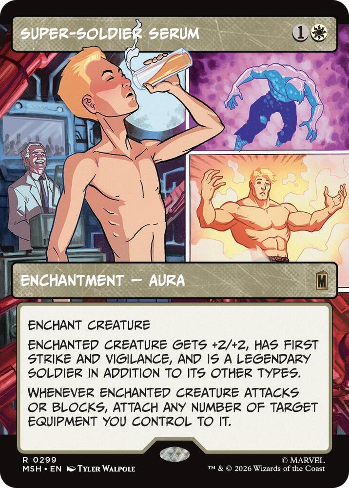 Super-Soldier Serum [Borderless Foil] #299 Magic Marvel Super Heroes