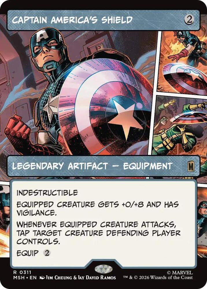 Captain America's Shield [Borderless Foil] #311 Magic Marvel Super Heroes