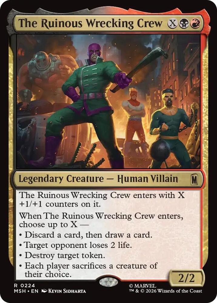 The Ruinous Wrecking Crew [Foil] #224 Magic Marvel Super Heroes