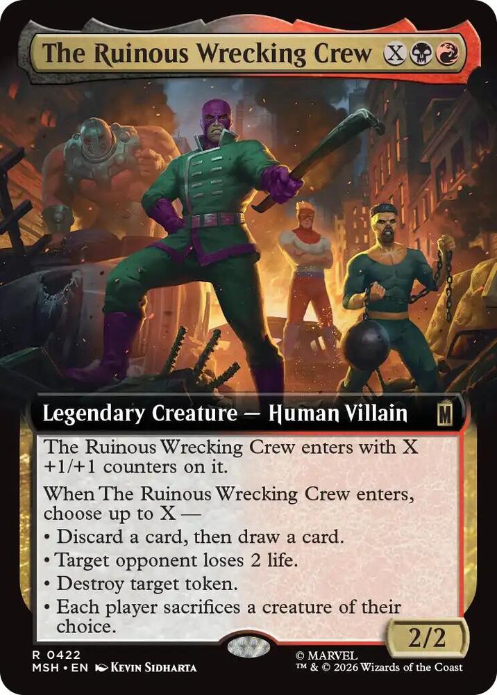 The Ruinous Wrecking Crew [Extended Art] #422 Magic Marvel Super Heroes