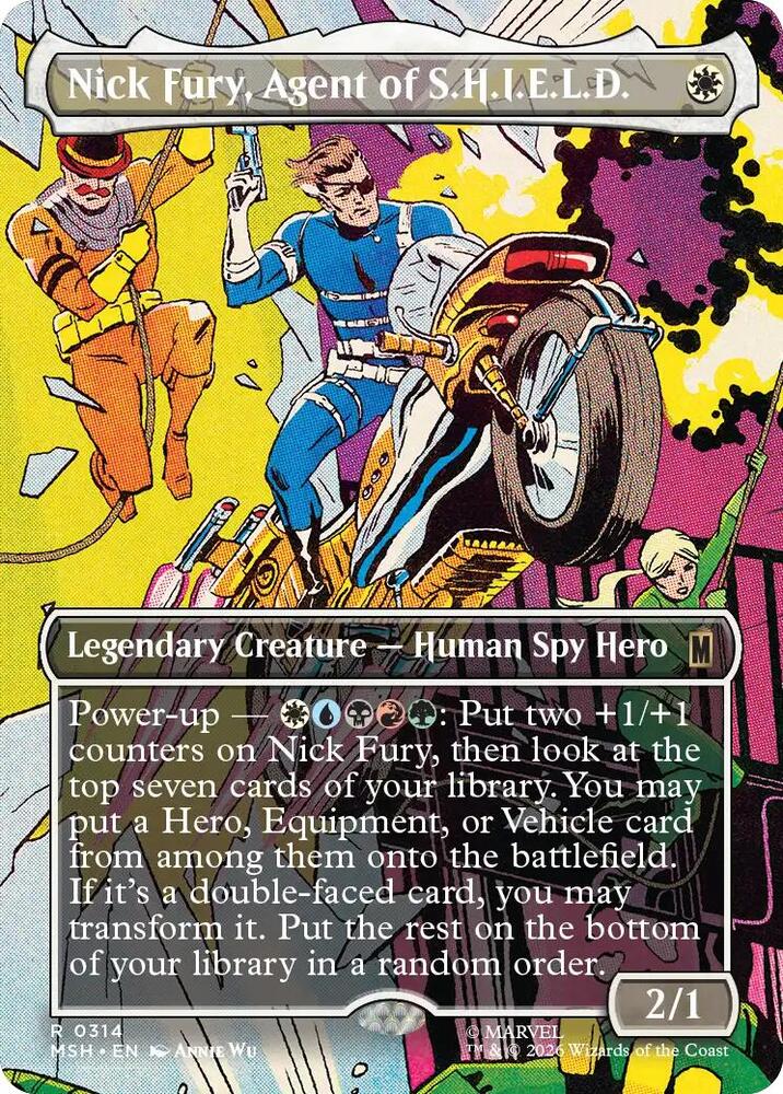 Nick Fury, Agent of S.H.I.E.L.D. [Borderless Foil] #314 Magic Marvel Super Heroes