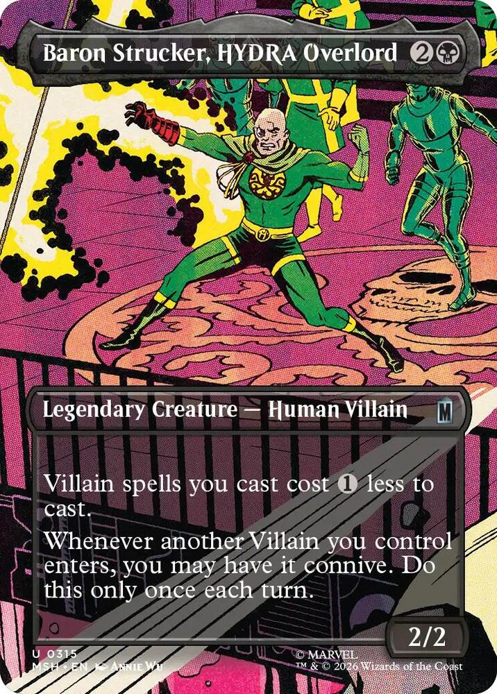 Baron Strucker, HYDRA Overlord [Borderless Foil] #315 Magic Marvel Super Heroes