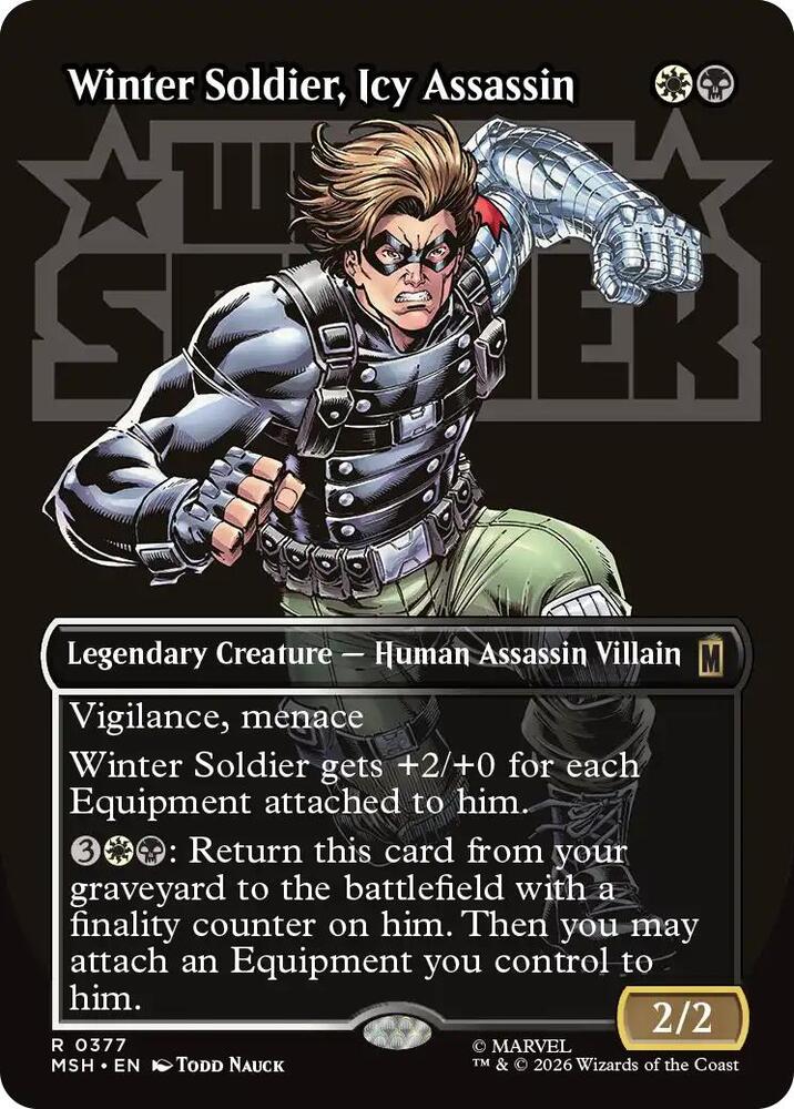 Winter Soldier, Icy Assassin [Borderless] #377 Magic Marvel Super Heroes