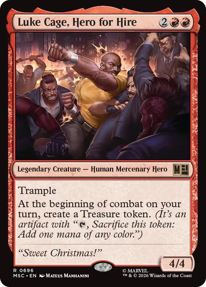 Luke Cage, Hero for Hire [Foil] #696 Magic Marvel Super Heroes Commander