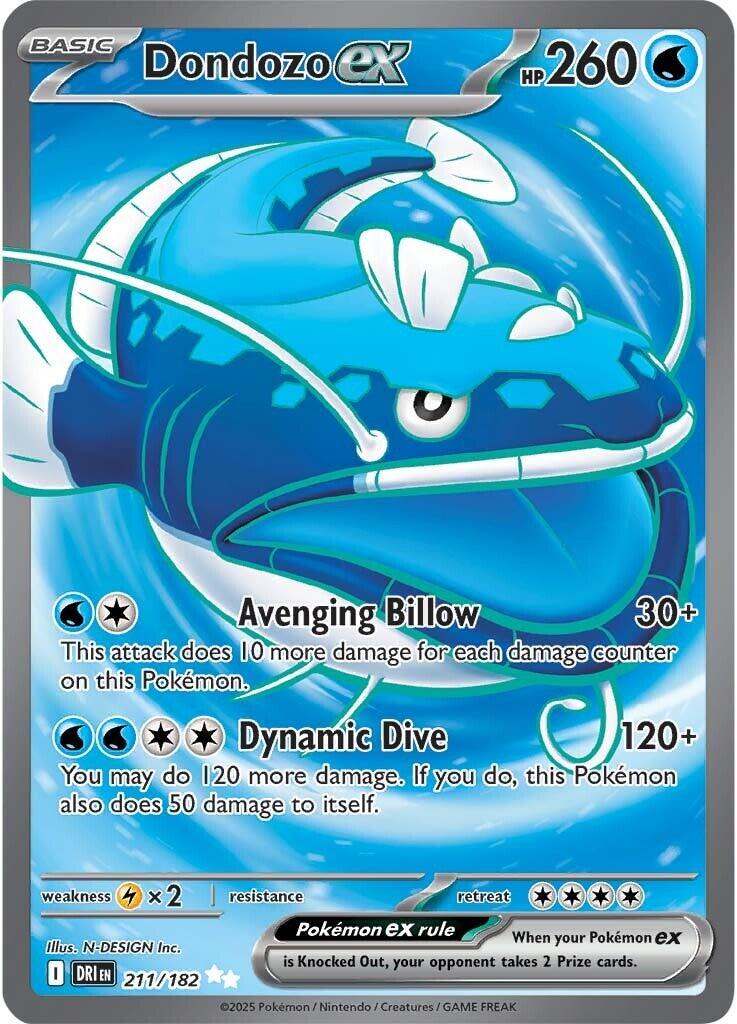 Dondozo ex #211 Pokemon Destined Rivals image 0