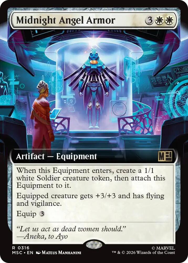 Midnight Angel Armor [Extended Art] #316 Magic Marvel Super Heroes Commander