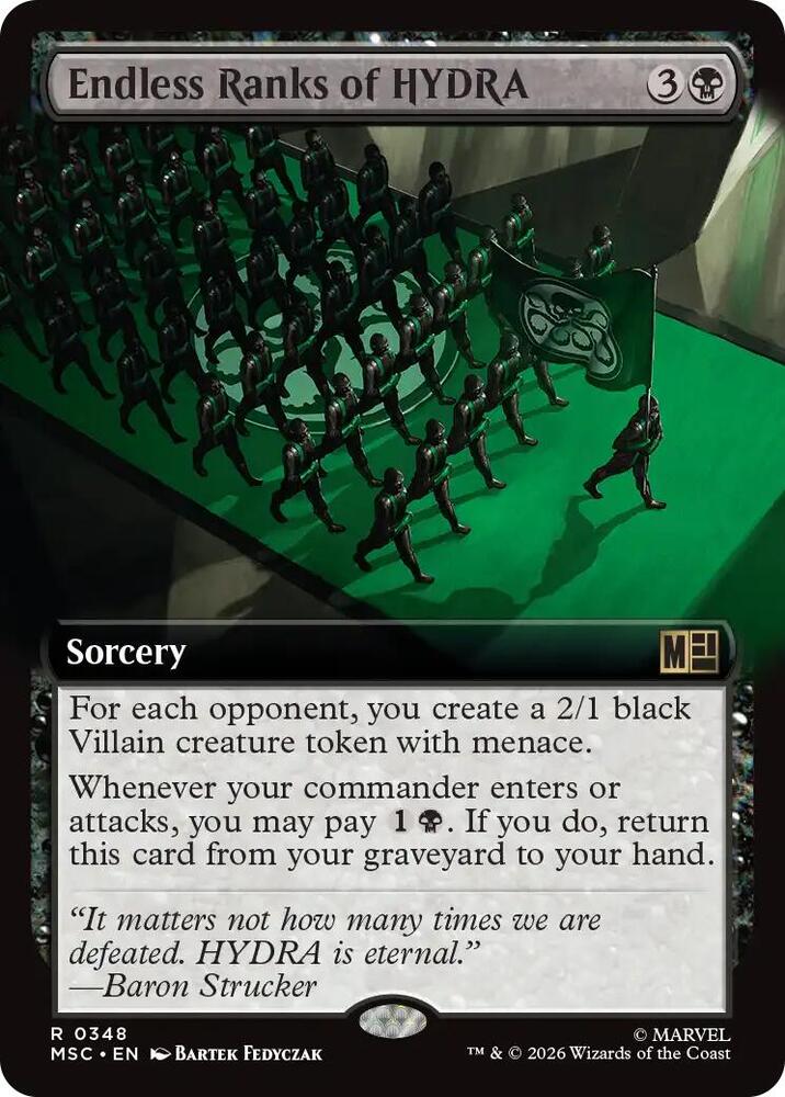Endless Ranks of HYDRA [Extended Art] #348 Magic Marvel Super Heroes Commander