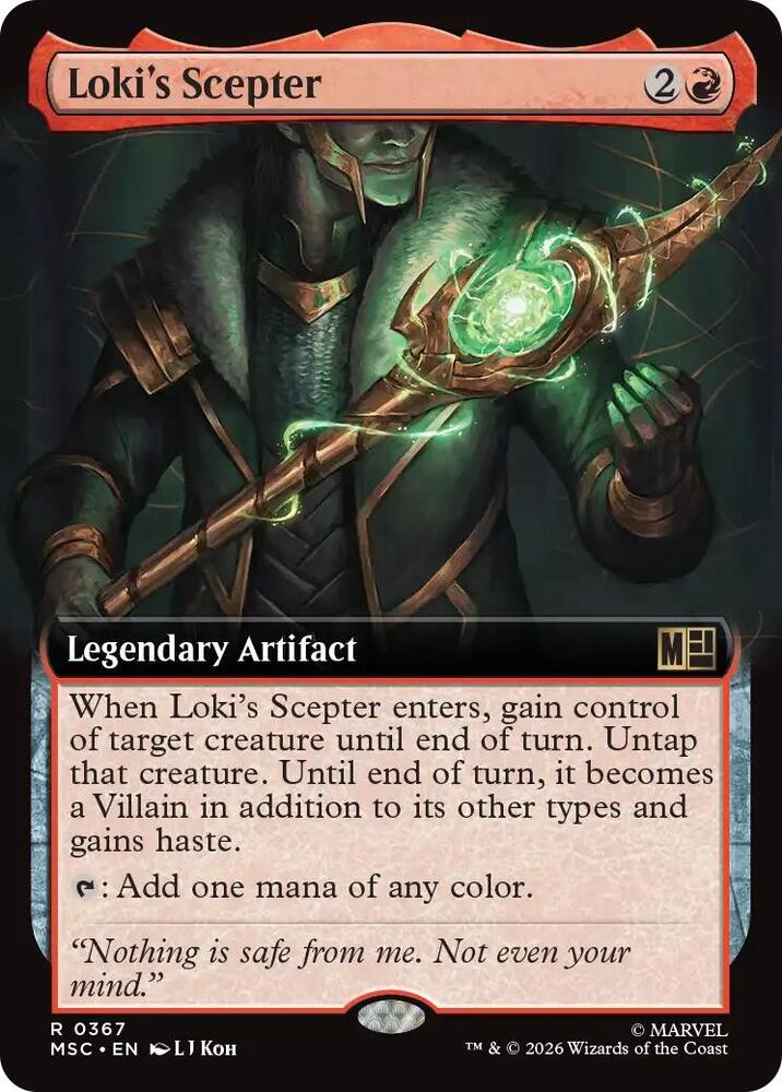 Loki's Scepter [Extended Art] #367 Magic Marvel Super Heroes Commander