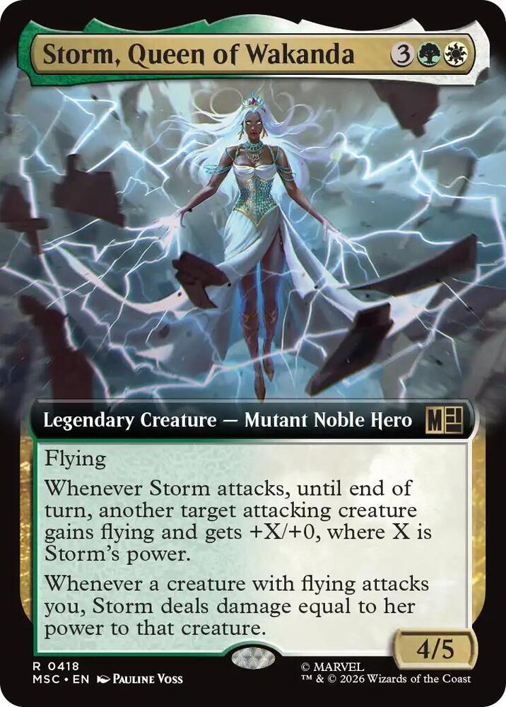 Storm, Queen of Wakanda [Extended Art] #418 Magic Marvel Super Heroes Commander