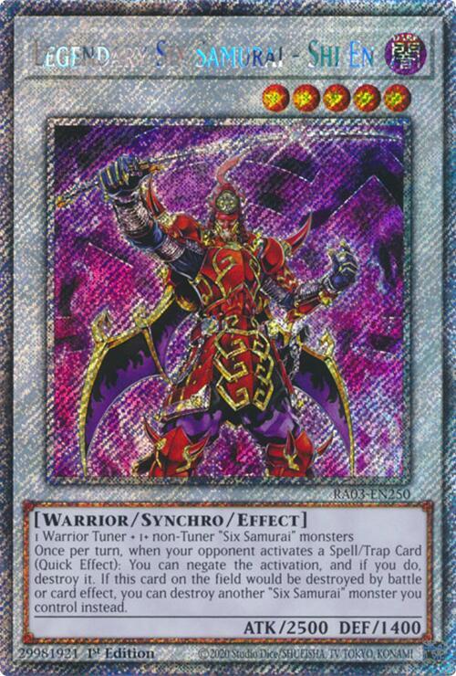 Legendary Six Samurai - Shi En [Platinum Secret Rare] RA03-EN250 image 0