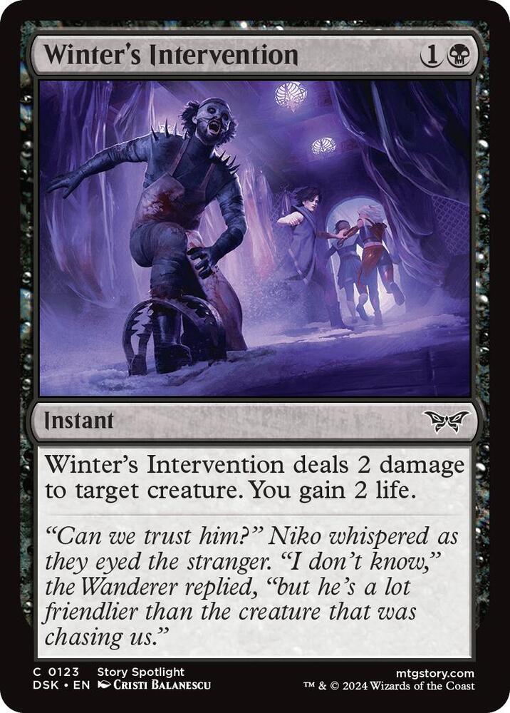Winter's Intervention [Foil] #123 Magic Duskmourn: House of Horror image 0