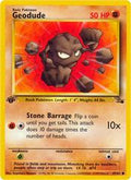 Geodude [1st Edition] #47 Pokemon Fossil (MP) image 0