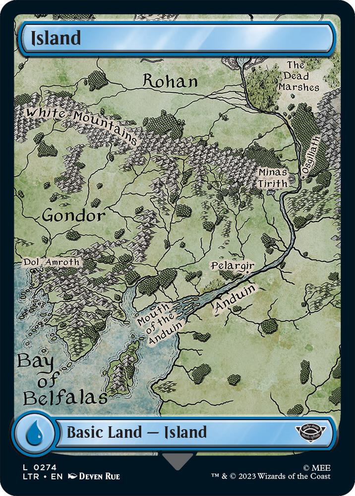 Island [Foil] #274 Magic Lord of the Rings image 0