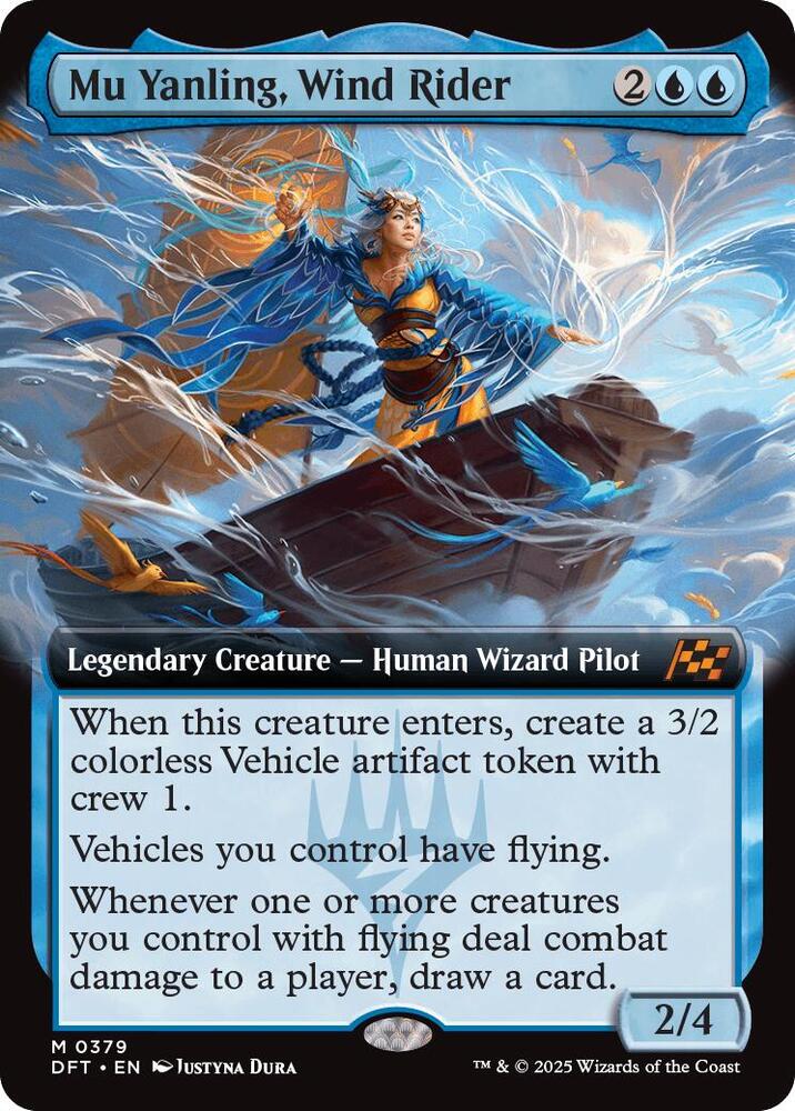Mu Yanling, Wind Rider [Extended Art] [Foil] #379 Magic Aetherdrift image 0