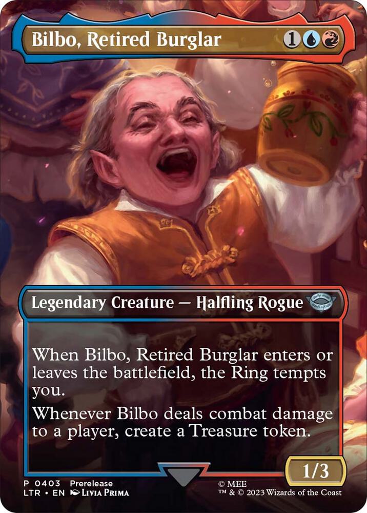 Bilbo, Retired Burglar [Borderless Foil] #403 Magic Lord of the Rings image 0