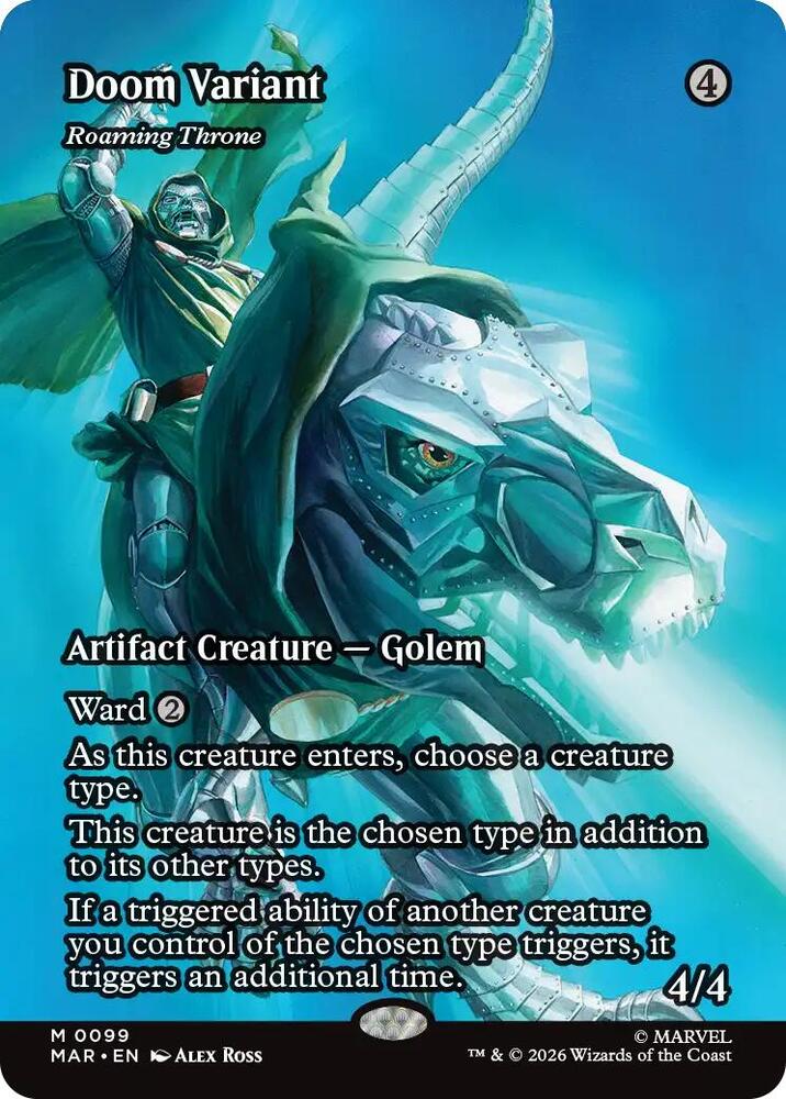 Doom Variant (Roaming Throne) [Borderless] #99 Magic Marvel Universe Eternal-Legal