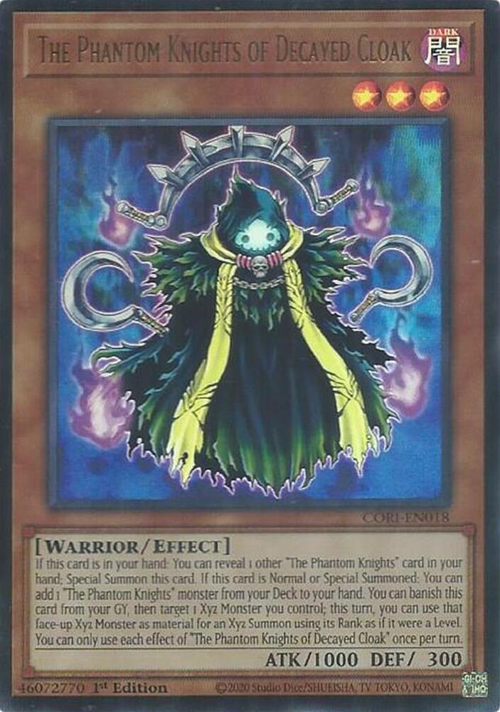 The Phantom Knights of Decayed Cloak CORI-EN018 YuGiOh Chaos Origins