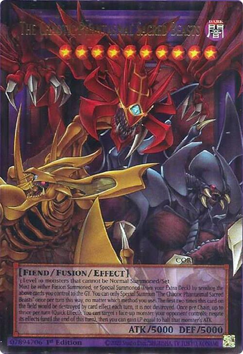 The Chaotic Phantasmal Sacred Beasts [Extended Art] CORI-EN029 YuGiOh Chaos Origins