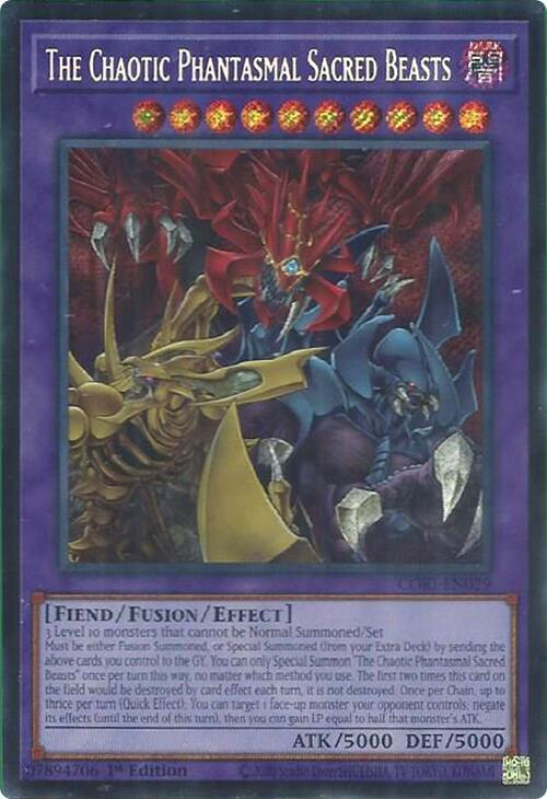 The Chaotic Phantasmal Sacred Beasts [SR] CORI-EN029 YuGiOh Chaos Origins