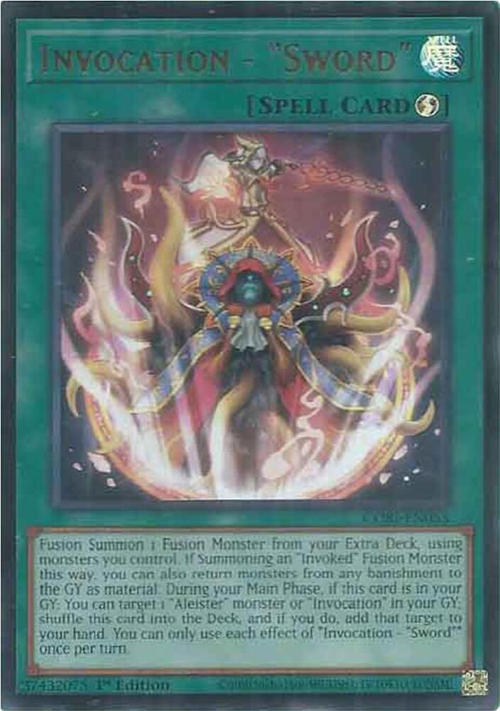 Invocation - Sword CORI-EN053 YuGiOh Chaos Origins