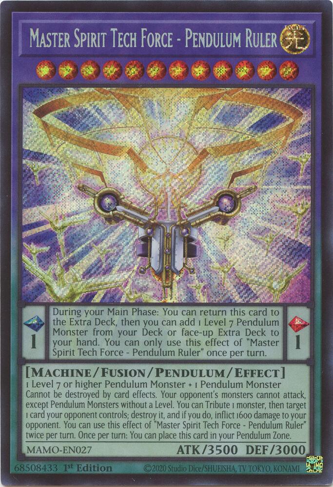 Master Spirit Tech Force - Pendulum Ruler [SR] MAMO-EN027 YuGiOh Magnificent Monsters