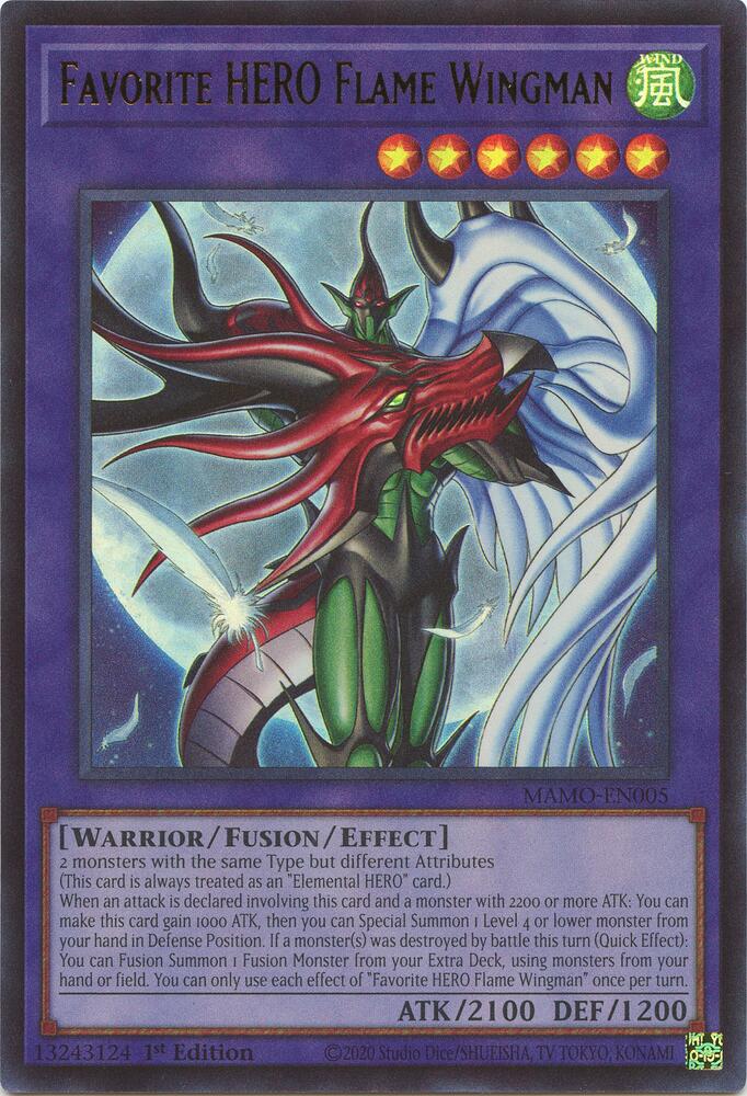 Favorite HERO Flame Wingman MAMO-EN005 YuGiOh Magnificent Monsters