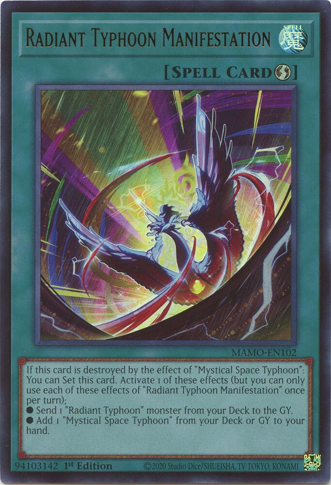 Radiant Typhoon Manifestation MAMO-EN102 YuGiOh Magnificent Monsters