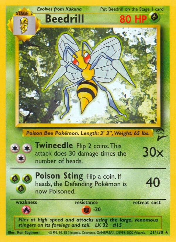 Beedrill #21 Pokemon Base Set 2 (MP) image 0
