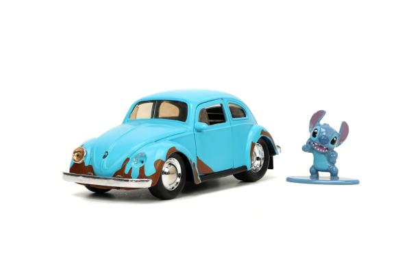 Disney Lilo & Stitch Blue Volkswagen Beetle w/ Stitch 1:32 Jada image 0