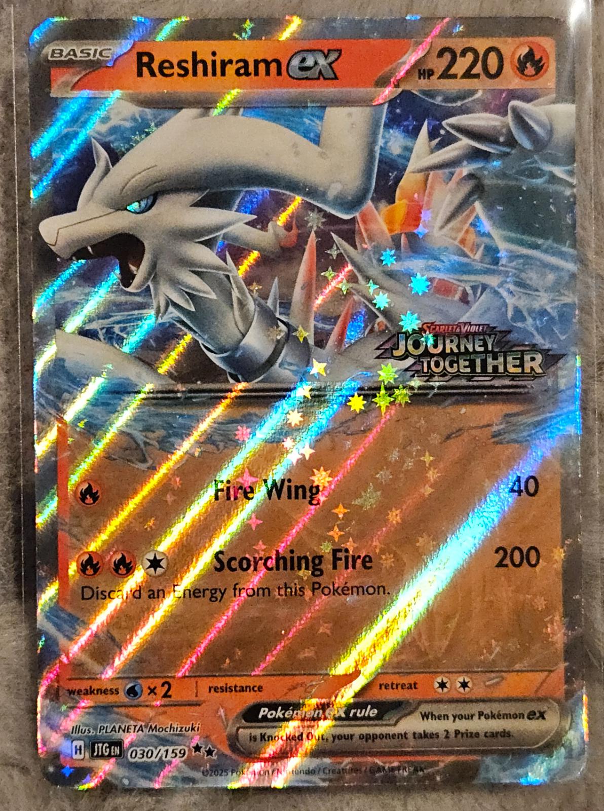Reshiram Ex [Stamped] #30 Pokemon Journey Together image 0