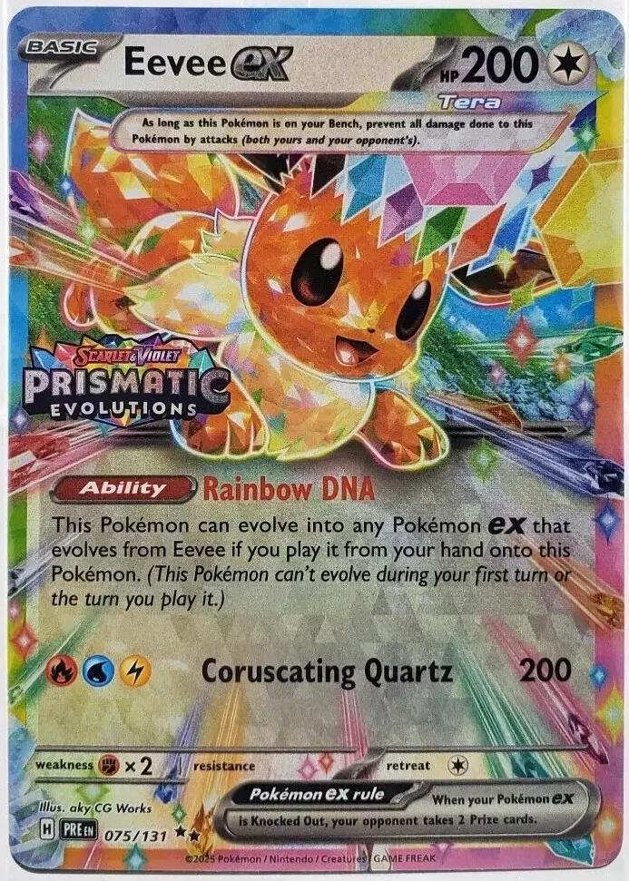 Eevee Ex [Stamped] #75 Pokemon Prismatic Evolutions [Sealed] image 0