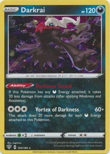 Darkrai [Cosmos Holo] #105 Pokemon Darkness Ablaze image 0