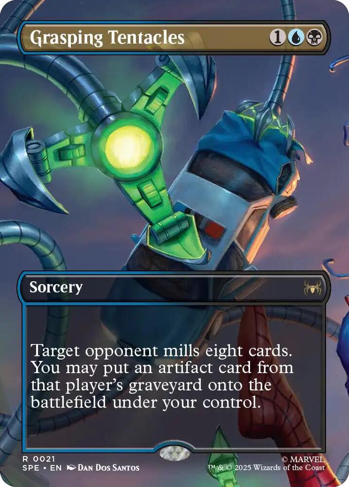 Grasping Tentacles [Borderless Foil] #21 Magic Spider-Man: Eternal-Legal image 0