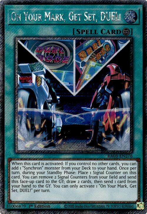 On Your Mark, Get Set, DUEL! [Platinum Secret Rare] RA03-EN276 image 0