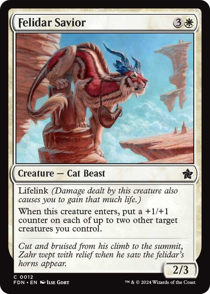 Felidar Savior [Foil] #12 Magic Foundations image 0