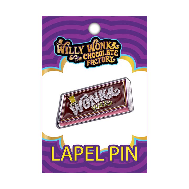 Willy Wonka Chocolate Bar Enamel Lapel Pin
