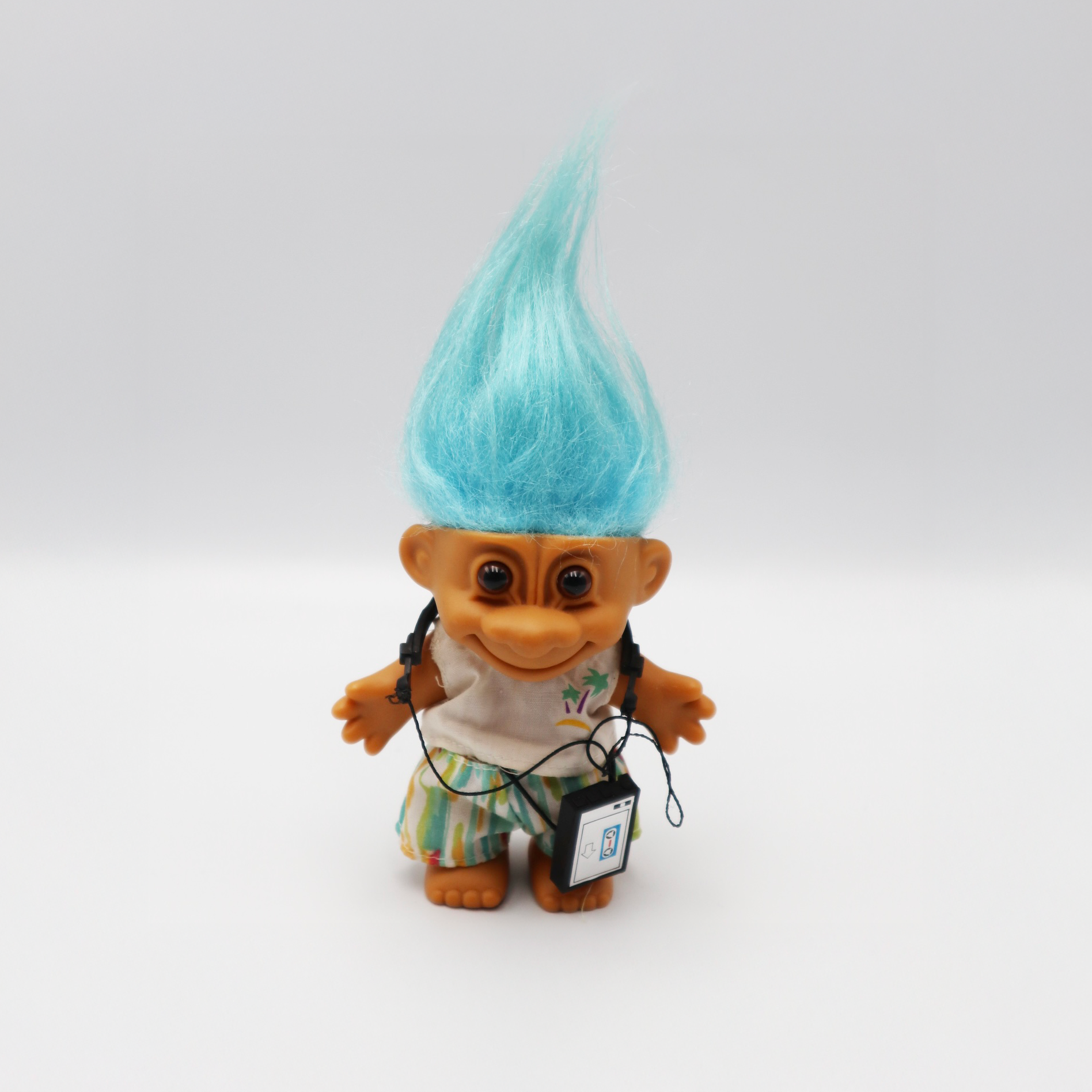 Troll Doll - Cyan Hair w/ Walkman & Headphones image 0