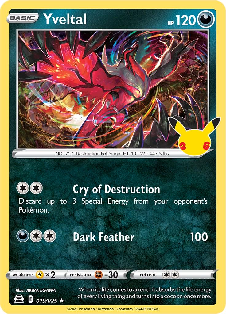 Yveltal #19 Pokemon Celebrations image 0