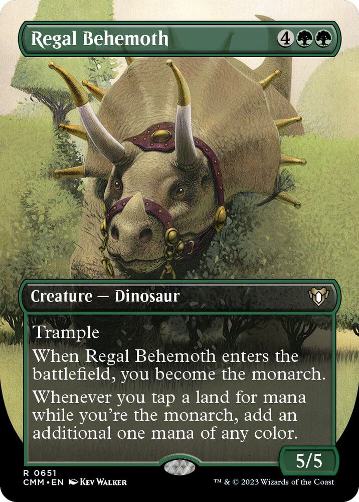 Regal Behemoth [Borderless Foil] #651 Magic Commander Masters image 0