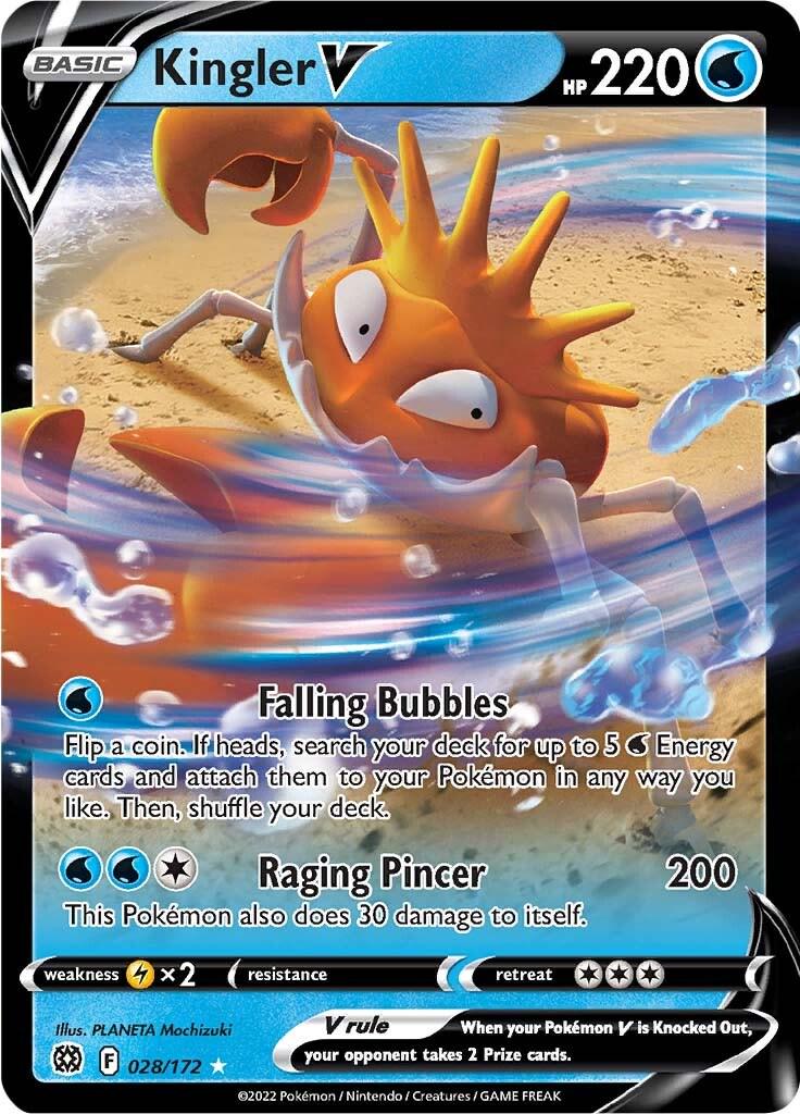 Kingler V #28 Pokemon Brilliant Stars image 0