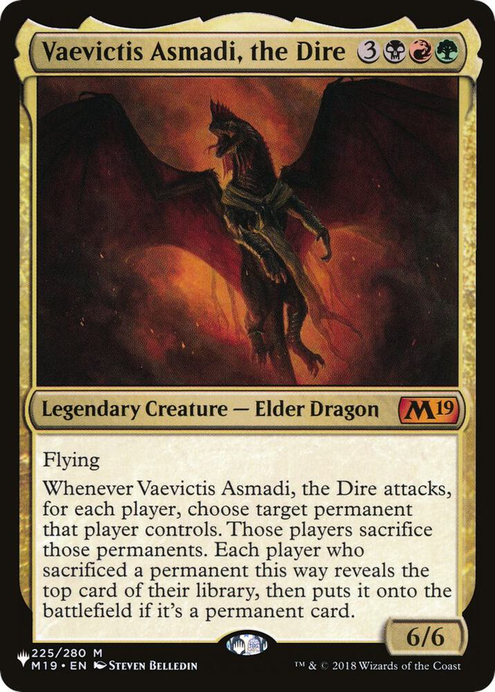 Vaevictis Asmadi, the Dire #225 Magic The List Reprints 
q image 0