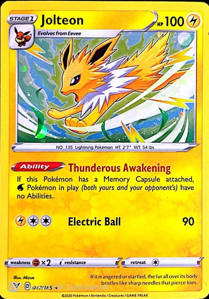 Jolteon [Cosmos Holo] #47 Pokemon Vivid Voltage image 0