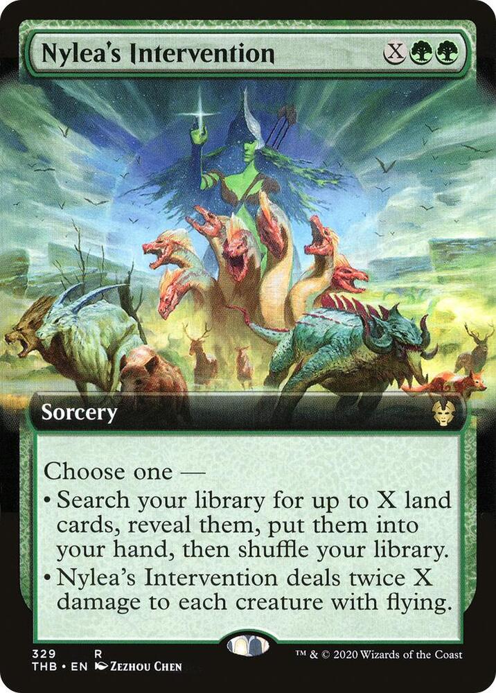 Nylea's Intervention [Extended Art] #329 Magic Theros Beyond Death image 0