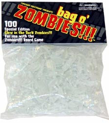 Zombies!!! Bag O' Glow In The Dark Zombies (100pc) image 0