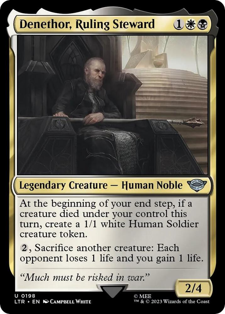 Denethor, Ruling Steward [Foil] #198 Magic Lord of the Rings image 0