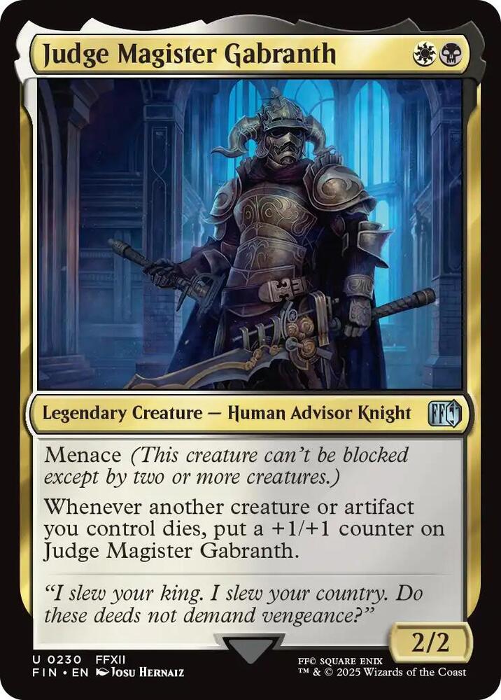 Judge Magister Gabranth [Foil] #230 Magic Final Fantasy image 0