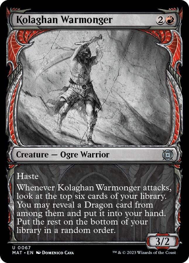 Kolaghan Warmonger [Showcase Foil] #67 Magic MAT image 0